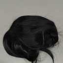 Natural Black Short Bob Wig with Bangs Straight Mushroom Shaped Cosplay Hair for Women Easy Styling Synthetic Costume Wig for Halloween Party and Role Play