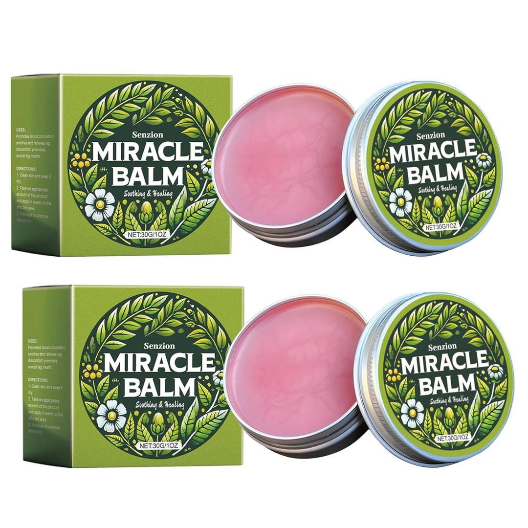 Senzion Official Miracle Balm, 2 Pack Natural Ingredients, Relaxed and Comfortable, for Legs, Arms, Back