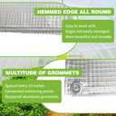 30Ft x 40Ft Clear Greenhouse Plastic Covering, 16Mil Thickness Heavy Duty Clear tarp for Chicken coop, Greenhouse Plastic sheeting with Hemmed Edges & preinstalled Grommets., 30x40FT