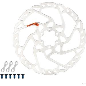 Designed for Shimano brake discs, compatible with Shimano SLX Rt66 Rotor - 6 Bolt One Color 180mm Bicycle brake disc 180MM suitable for mountain bikes, road racing BMX (Accessories bolts, gaskets)