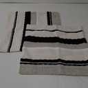 Tosleo Black and White 18 x 18 Pillow Covers Set of 2 Striped Patterned Decorative Pillow Cases Accent Chenille Pillowcases Farmhouse Cushion Case Bohemian Nuetral Textured Pillow Cover