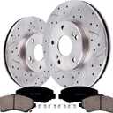 Front Brake Kits With Pads And Rotors Compatible With Honda Accord 2008-2017,Civic 2013-2015,Cr-Z 2016,Element 2003-2011,Fit 2014,For Acura Ilx 2014-2015; Lx/Lx-P/Lx-S Model; 280mm