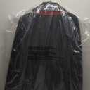 LONDON FOG womens Double Breasted Peacoat With Scarf (Medium, Black)