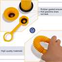 33 Pcs Gas Can Spout Replacement Kit,Gas Can Spout Replacement Fits 5 Gallon Gasoline Cans,with Flexible Nozzles,Screw Collar Gas Caps for Fuel Transfer Tanks (Yellow -4 Kit)