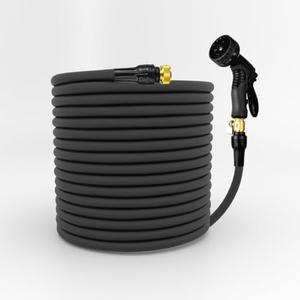 Garden Hose 100FT Water Hose with Nozzle,Flexible Lightweight Garden Hose for OutdoorUse, Watering, and Cleaning (Black)