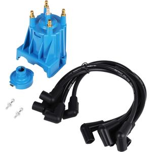 Ignition Tune Up Kit with Distributor Cap and Rotor and Spark Plug Wires Set Replacement for 3.0L 4cyl MerCruiser Engines Made by GM with Delco EST Ignition Systems - Replace 811635Q2, 816761Q14