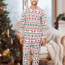 PATPAT Christmas Family Matching Pajama Sets Includes Christmas Socks - Perfect for Family Photos & Holiday Celebrations (M)