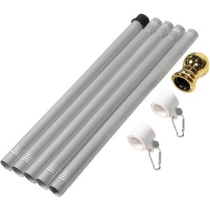 Stainless Steel Flagpole with Rotation Function Detachable Outdoor Flag Holder for Easy Installation Walls Yards Roofs Trucks Durable and Wind Resistant Design (Multi)