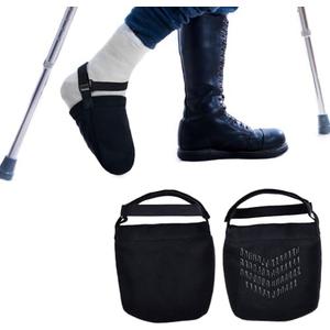 APDTEK (Upgraded) 2 PCS Protective Cast Socks Toe Covers with Fixed Strap for Foot, Soft Warm Cast Socks Over Cast for Men Women Adults, Adjustable Non-slip Cast Toe Covers Fit for Most Casted Foot