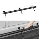 Bar Foot Rail Kit 4ft - Stainless Steel Complete Floor Standing Bar Foot Rest - Matte Black Foot Rail System with Tubing, Wall Brackets, End Caps & Internal Connector