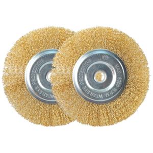 2Pcs 6" Fine Wire Wheel for Bench Grinder, with 1/2"-5/8" Arbor