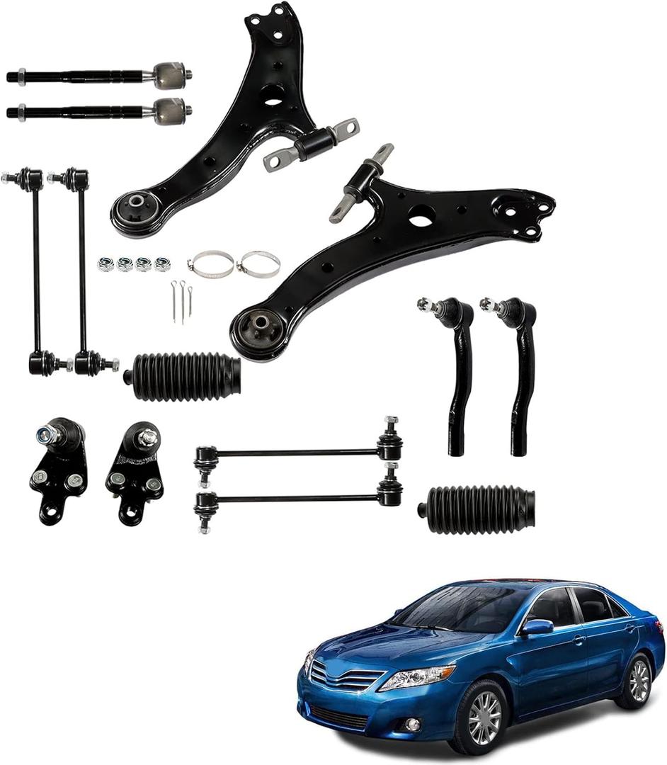 14-Pack Front Lower Control Arm Tie Rods Suspension Kit Replacement for 2007 2008 2009 2010 2011 Camry