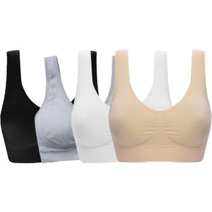 Women's Seamless Wire-Free Bra with Removable Pads (Large)