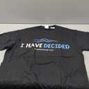 Water Immersion Baptism BAPTIZED; I HAVE DECIDED 2-Cor.5:17 T-Shirt (Small, Black)
