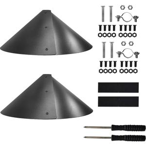 2 Pack 19 Inch Squirrel Baffle for Bird Feeder Pole,Outside Pole Mount Bird House Guard for Outdoor Shepherds Hook, Squirrel Stopper Protect Against Raccoons Rodents