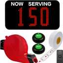 Take a Number System Queue Wireless Calling System with 1 Take a Number Display 2 Next Call Button 1 Ticket Dispenser 3-Digit Ticket Roll