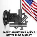 ESUDNT RV Suction Cup Flag Holder, RV Flag Pole Mount with Angle Adjustable, Heavy-Duty Suction Cup for RV, Camper, Trailer