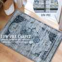 Area Rug 2x6 Hallway Runner Rugs,Non Slip Machine Washable Hallway Runner Rug Soft Bedroom Rug, Low PileLightweight Rugs for Entryway, Hallway, Kitchen and Corridor (Ancient Gray)