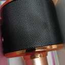 BONAOK Karaoke Microphone for Kids & Adults - Bluetooth Microphones Singing Mic with Disco Lights, Echo Effect, Built-in Speaker Portable Karaoke Player for Party Travel Gifts Q78(Rose Gold)