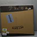 Malier Indoor Dog Gate with Door, 26-41" Extra Wide Full Metal Pet Gate Short Dog Gate for Stairs, Pressure Mount 24'' Tall Small Puppy Gate, Easy Step Over Low Gate for Doorways (Black)