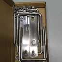 6 Pack Square U-Bolts, Stainless Steel U-Bolts with Frame Plates and Nuts, 2"/50mm Inner Width 3.15"/80mm Length, U Shaped Bolt for Automobiles Trailer, Ski Boat, Sailboat (Square, 2"/50mm)