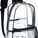 See-Through Clear Sling Backpack, Crossbody Bag for Men, Transparent Concert Approved Bag Plastic One Strap (Medium, Black)