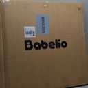 Babelio 31.5-55" No Bottom Bar Baby Gate Extra Wide, 2-in-1 Auto Close Dog Gate for The House, Stairs and Doorways, with Large Walk Thru Door, Grey
