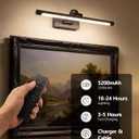 URSOLA 24" Picture Lights for Wall, 3CCT, Dimmable & Remote, Wireless Battery Operated Art Painting Light, Picture Frame Light for Gallery