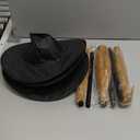 Panitay 6 Pieces Halloween Witch Broom Hat Set, Includes 3 Pcs Realistic Witch Brooms and 3 Pcs Black Hats, Halloween Accessories for Party Cosplay Props Costume Accessories