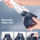 BEAUTURAL Steamer for Clothes, Portable Handheld Garment Fabric Wrinkles Remover, Aluminun Heating Plate, 35-Second Fast Heat-up, Large Detachable Water Tank (Only for 120V), Blue