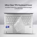 Laptop Case Set for ASUS Zenbook 14 (2025) 14 inch Scratch-Resistant & Drop-Resistant Hard Shell Frosted Transparent Protective Cover + Keyboard Cover