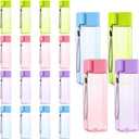 Josojoou 20Pcs Reusable Water Bottles Bulk 17 oz Large Capacity Plastic Water Bottles Leak Proof Sports Waters Bottle for Gym Travel School Office (Mixed Color, Rectangle)