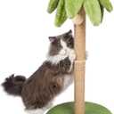 Cat Scratching Post 30.7 inch Tall Cat Tree for Indoor Cats Large Adult Cat Scratching Post with Sisal Rope,Cute Kitten Cat Scratcher in Palm Tree
