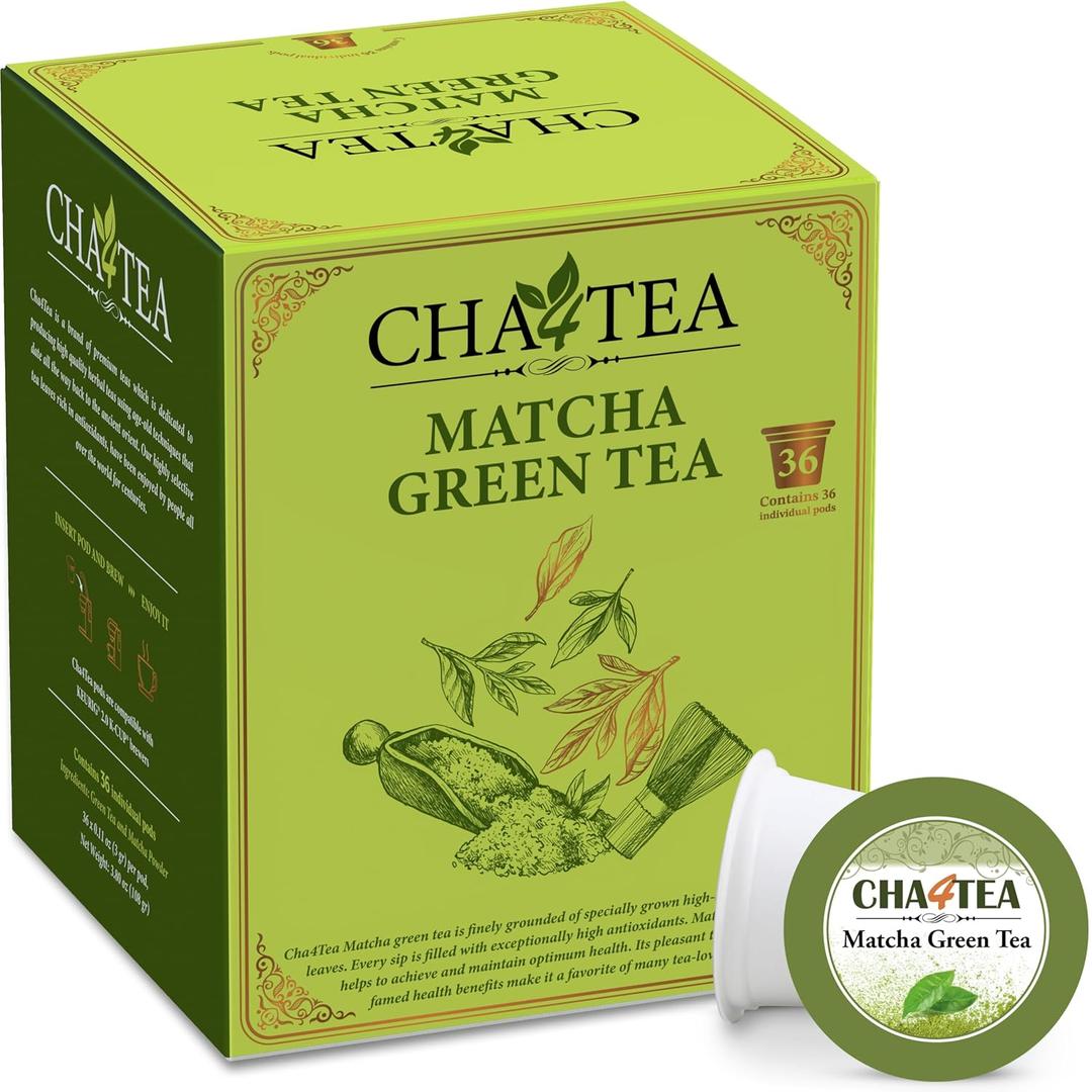 Cha4TEA 36-Count Matcha Green Tea for Keurig, BB 03-2028