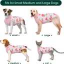 Kuoser Recovery Suit for Dogs Cats After Surgery, Professional Pet Recovery Shirt Dog Abdominal Wounds Bandages, Substitute E-Collar & Cone,Prevent Licking Dog Onesies Pet Surgery Recovery Suit (S)