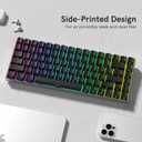 dagaladoo Black keycap Set,Shine Through Keyboard caps South Facing, Japanese Style Double Shot PBT Key caps,OEM Profile Custom keycaps for Mechanical Keyboards(only keycap)