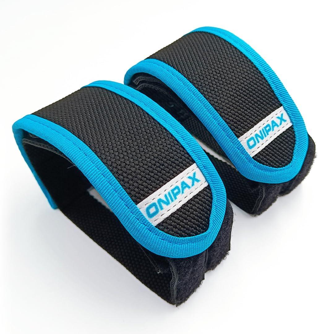 ONIPAX Outdoor Bike Pedal Straps Toe Clips Straps Tape 2 PCS (Blue)