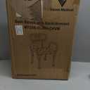 Vaunn Medical Deluxe Spa Shower Chair with Arms and Back, Bath Seat for Seniors, 350 lbs Max Weight, White With Light Gray Arms