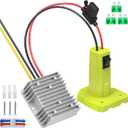 18V to 12V Step Down Converter Compatible with Ryobi 18V Battery Adapter, Voltage Converter DC 12V 15A 180W Buck Converter Regulator, Power Wheel Adapter with Switch, 30A Fuse & Wire Terminal