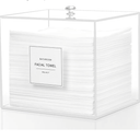 Disposable Face Towel Holder, Acrylic Face Towelettes Storage Box Compatible with Clean Skin Club Clean Towel Face Towels, Clear Skin Towels Containers, Makeup Remover Cloth Organizer