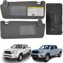 fit for Toyota Tacoma Sun Visor Replacement fit for 2005 2006 2007 2008 2009 2010 2011 2012 2013 2014 2015 Tacoma Without Light Driver & Passenger Side 74320-04181-B1 74310-04081-B0(2PCS-Gray)