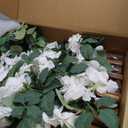 Ling's moment 17.5" Tall Standing Artificial Flowers Arrangements 4 pcs Wedding Aisle Runner Chair Decorations White Sage Centerpieces for Ceremony Reception Rose Floral Party Outdoor Decor