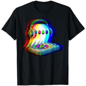 House Music Ghost Halloween Techno Rave Halloween Party T-Shirt Kids Size S