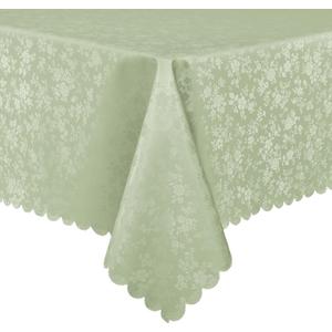 Smiry Rectangle Table Cloth, Waterproof Heavy Duty Vinyl Tablecloths, Wipeable Washable Table Cover for Kitchen and Dining Room (Grass Green, 60" X 120")