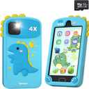 Kids Smart Phone for Boys, 4.0" Touchscreen Dual Camera Cell Phone,Toddler Preschool Learning Educational Toys Dinosaur Birthday Gifts for Age 3 4 5 6 Year Old, Music Player, Puzzle Games, 32GB(Blue)