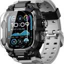 ULTIMAL Rugged Case with Band for Apple Watch 49mm,Compatible with Apple Watch Ultra 3/2/1, Military Grade Shockproof Bumper Cover for iWatch Tactical Band Men (49mm,Grey)