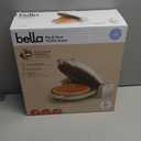 bella Flip-n-Store Waffle Maker with EverGood Ceramic Nonstick Coating, Fits-anywhere Kitchenware, Power Indicator Light, Cool Touch Handle & Cord Wrap, 7 Wide & 1" Deep Plates, 1000 Watt, Oatmilk