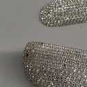 for Beats Studio Buds Wireless Bluetooth Headphones Case, Sparkling Premium Diamond Headphone Cover, Full Protection Shock and Scratch Resistant Protective Case for Women and Girls White