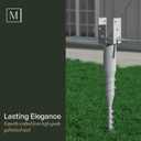 Mayne No Dig Ground Anchor - 3.75in x 2.88in x 26.75in - Includes Lag Bolts (5) & 20 Rebar (1) - Galvanized Steel (580D)