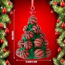 Christmas Basketball Ornaments 4 Inch Resin Sports Ball Ornaments 2025 Christmas Tree Decoration for Xmas Holiday Party Favor Decoration Basketball Sports Coach Lover Fan Players Gift
